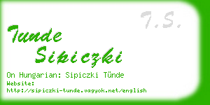 tunde sipiczki business card