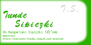 tunde sipiczki business card